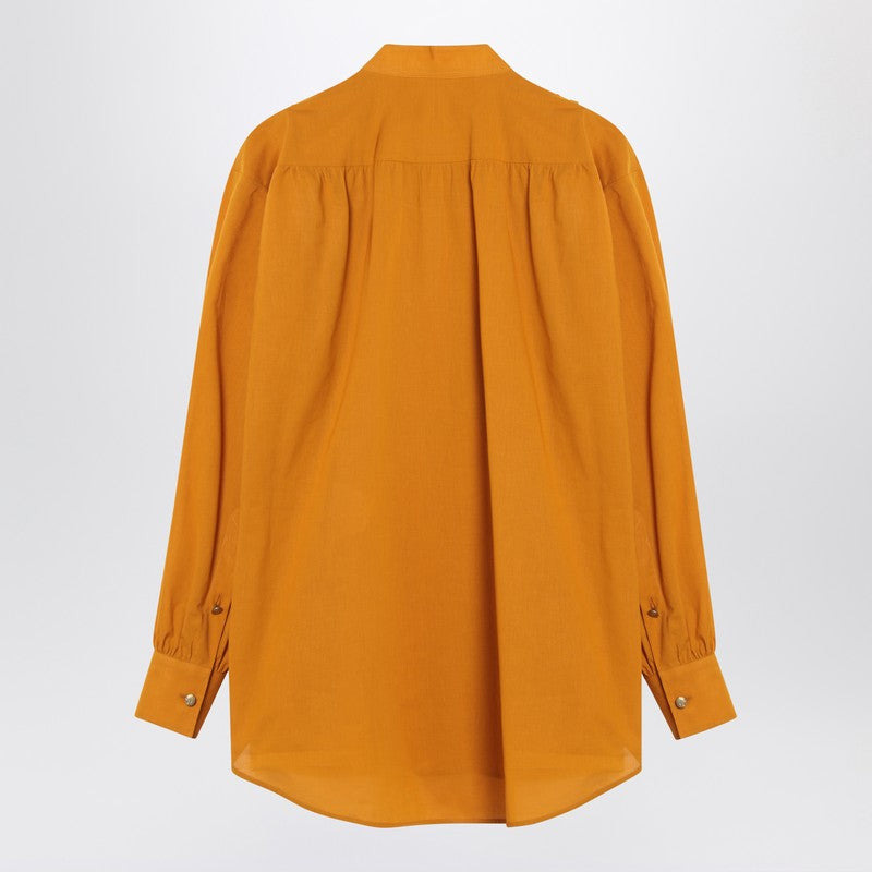 Valentino Ochre Yellow Shirt With Beads And Lace Women - 2