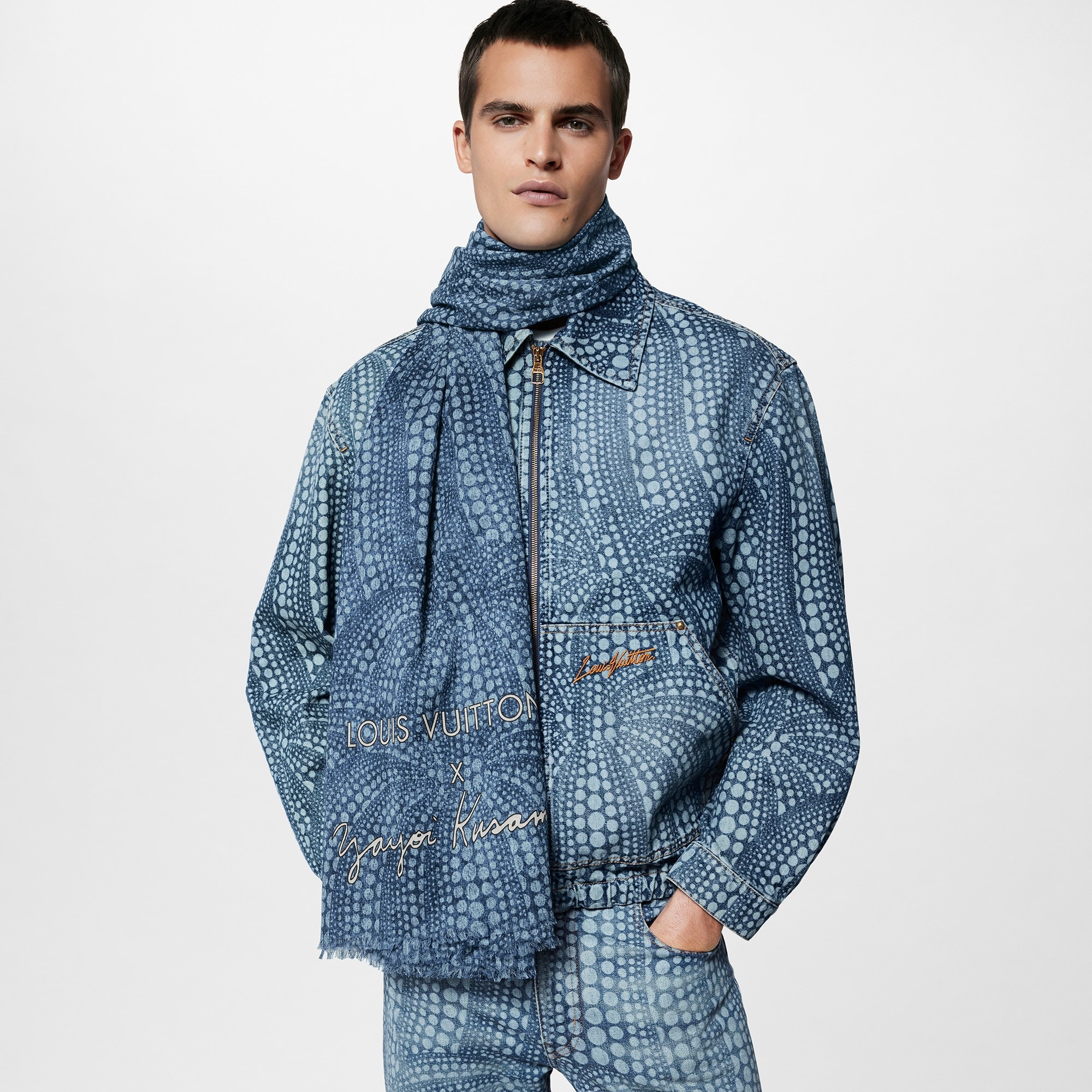 LV x YK Denim Pumpkin Stole - 2