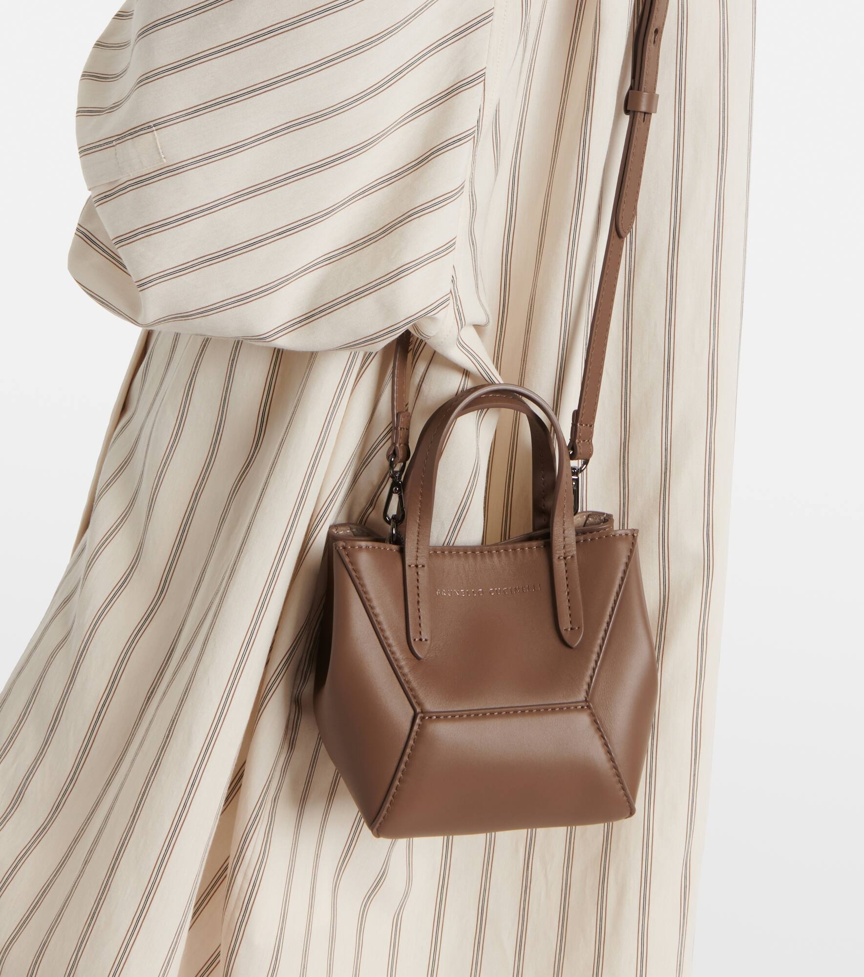 Duo Small leather tote bag - 2