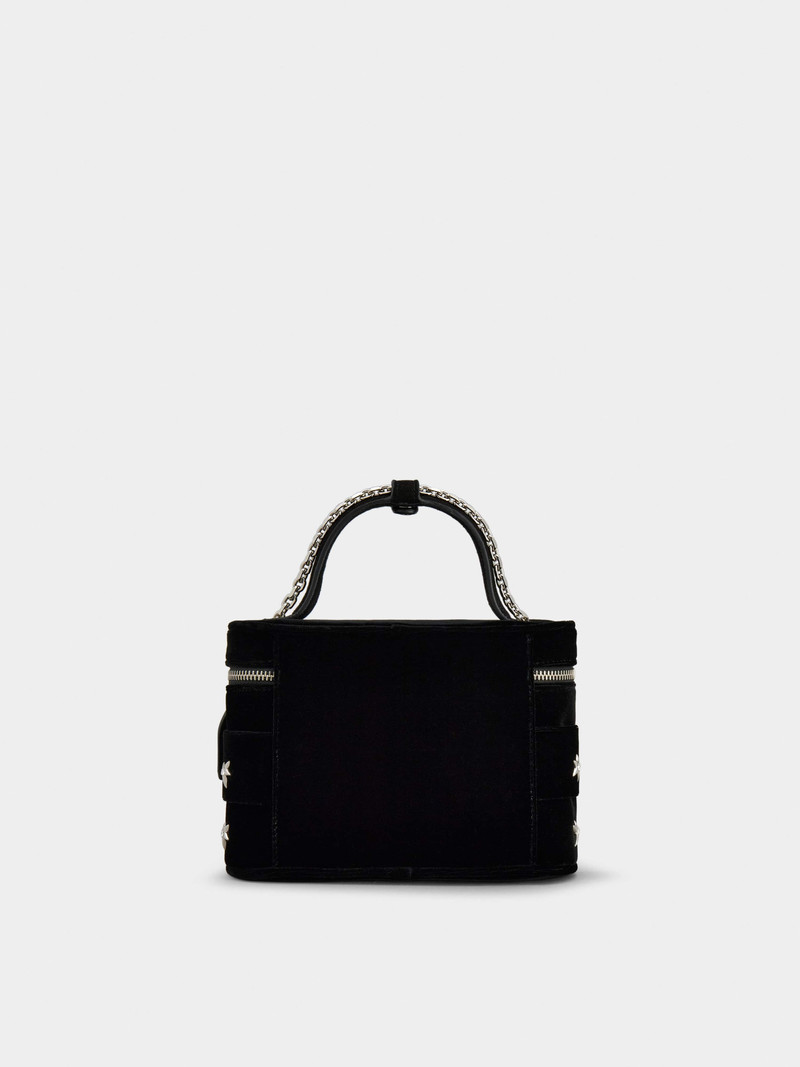 Roger Vivier Vanity Stars Strass Buckle Micro Bag in Velvet 4