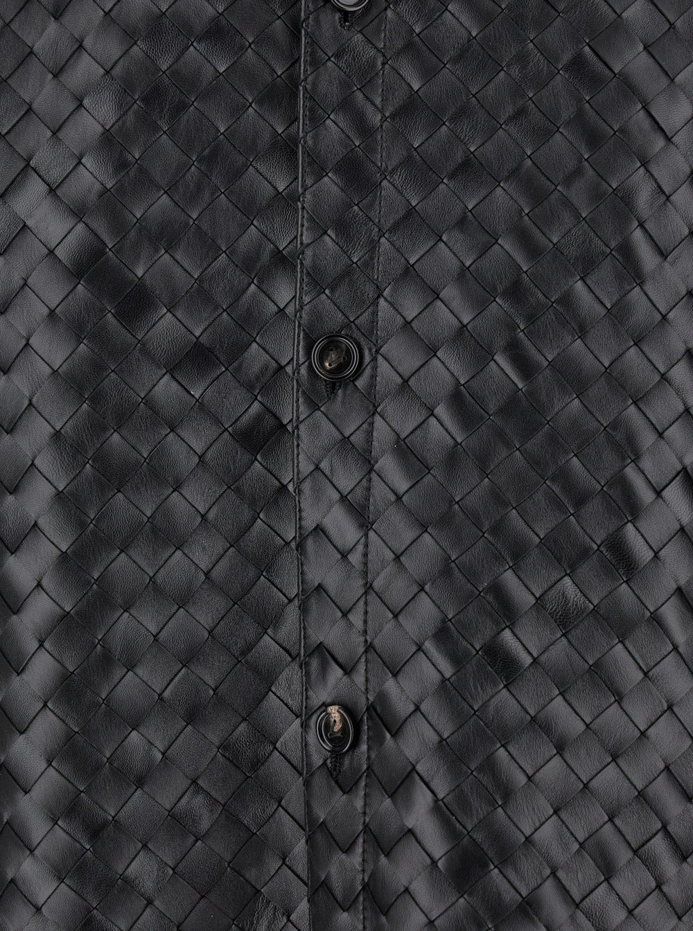 Bottega Veneta Men Black Oversize Jacket In Braided Leather Man - 3