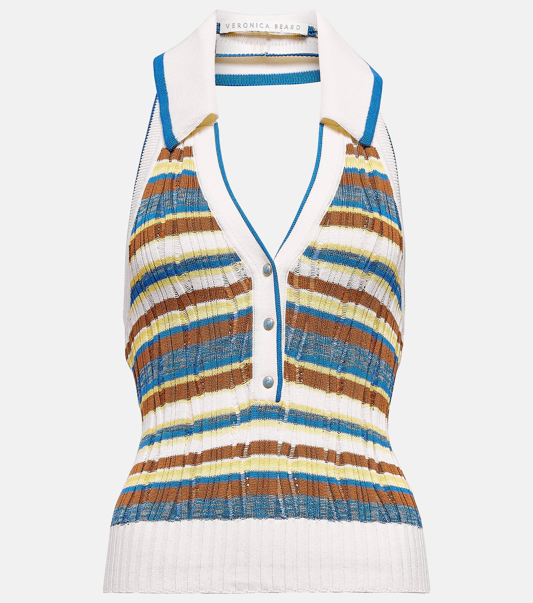 Lirra striped halter-neck top - 1