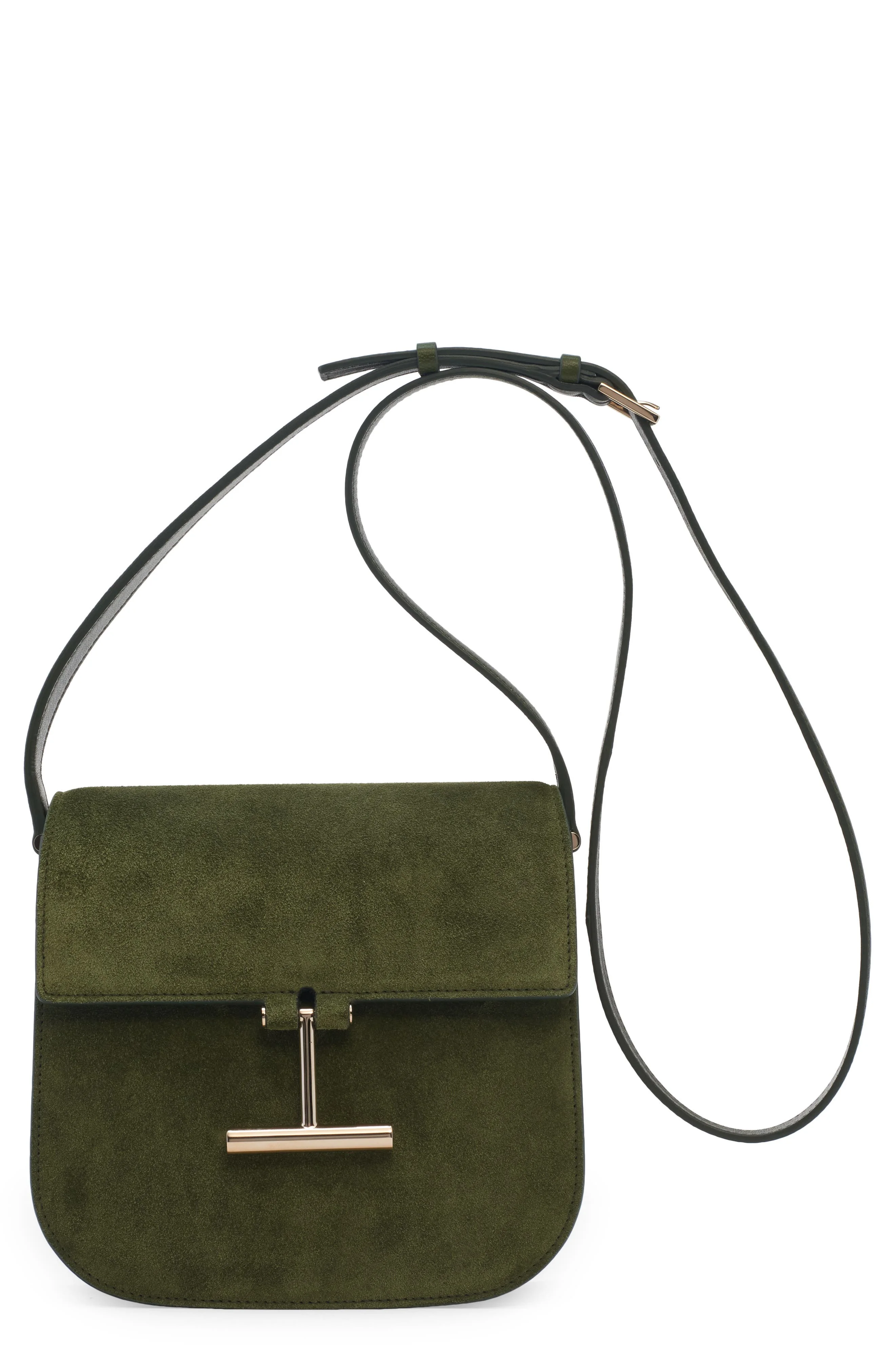 TOM FORD Mini Suede Crossbody Bag in 1E018 Moss Green at Nordstrom - 1