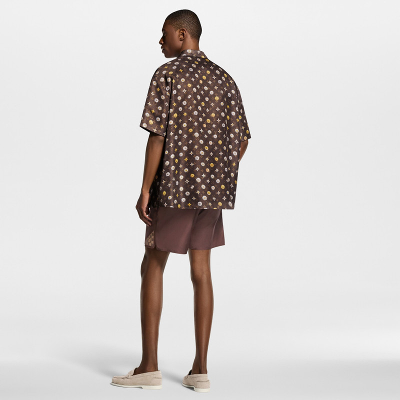 Monogram Printed Short-Sleeved Silk Shirt 3