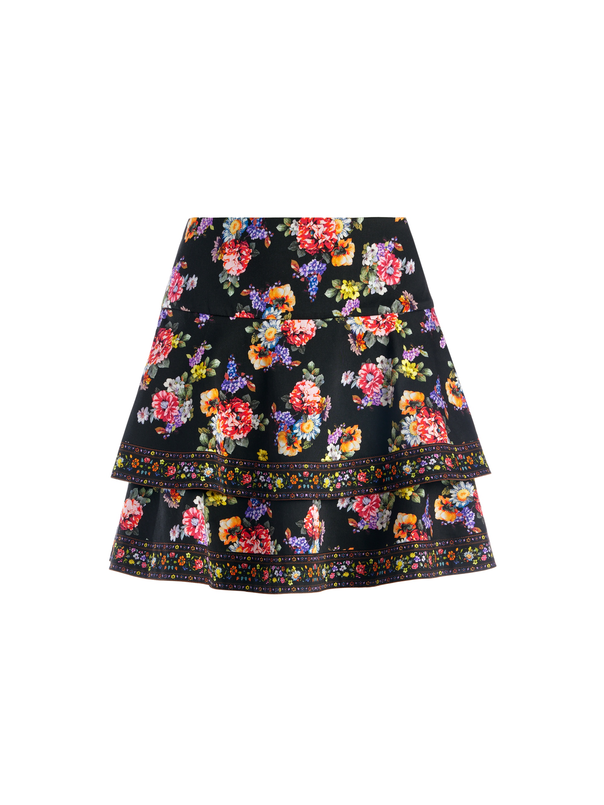 MARVIS TIERED RUFFLE MINI SKIRT - 1