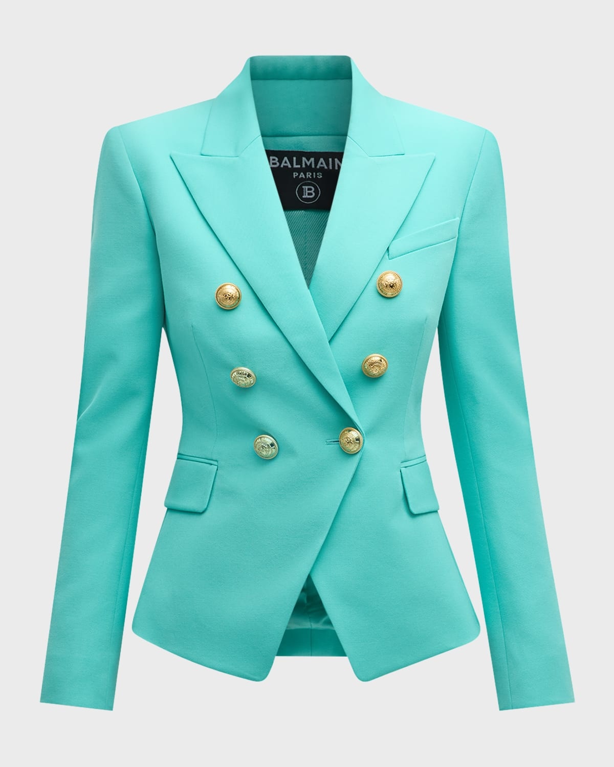 Classic Wool Blazer with Button Detail - 1