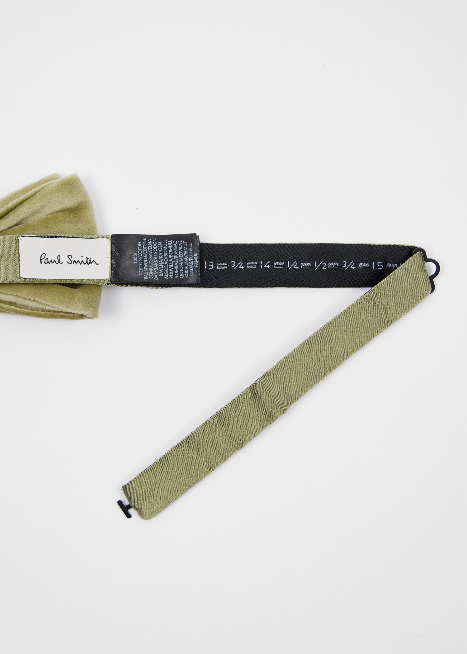 Pistachio Green Velvet Pre-Tied Bow Tie - 3