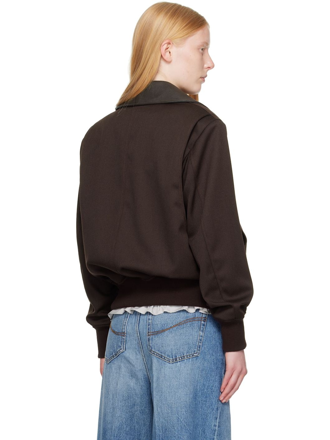 Burgundy Twill Tailoring Field Jacket - 3