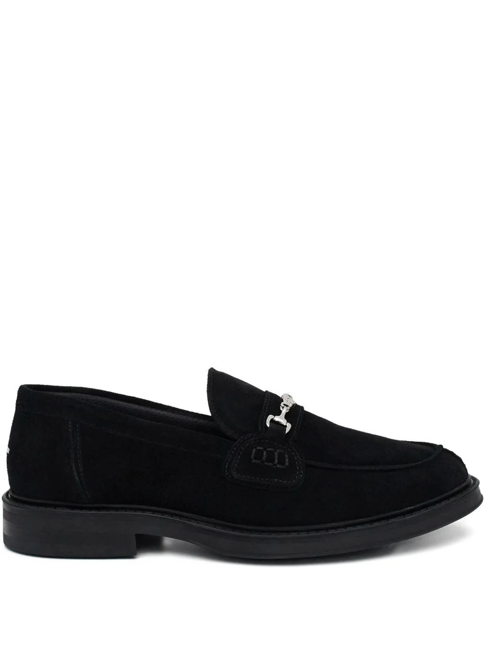 rounded toe suede loafers - 1