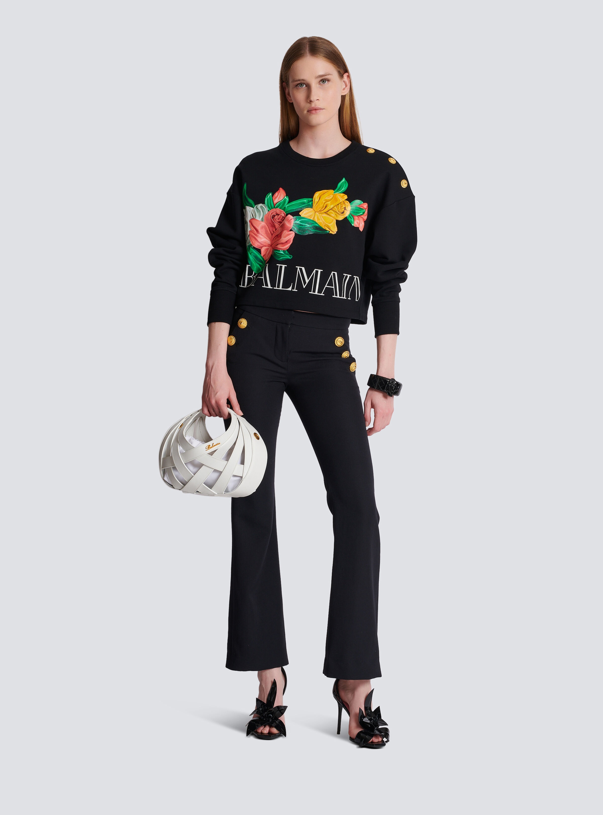 Vintage Balmain sweatshirt with Roses print - 2