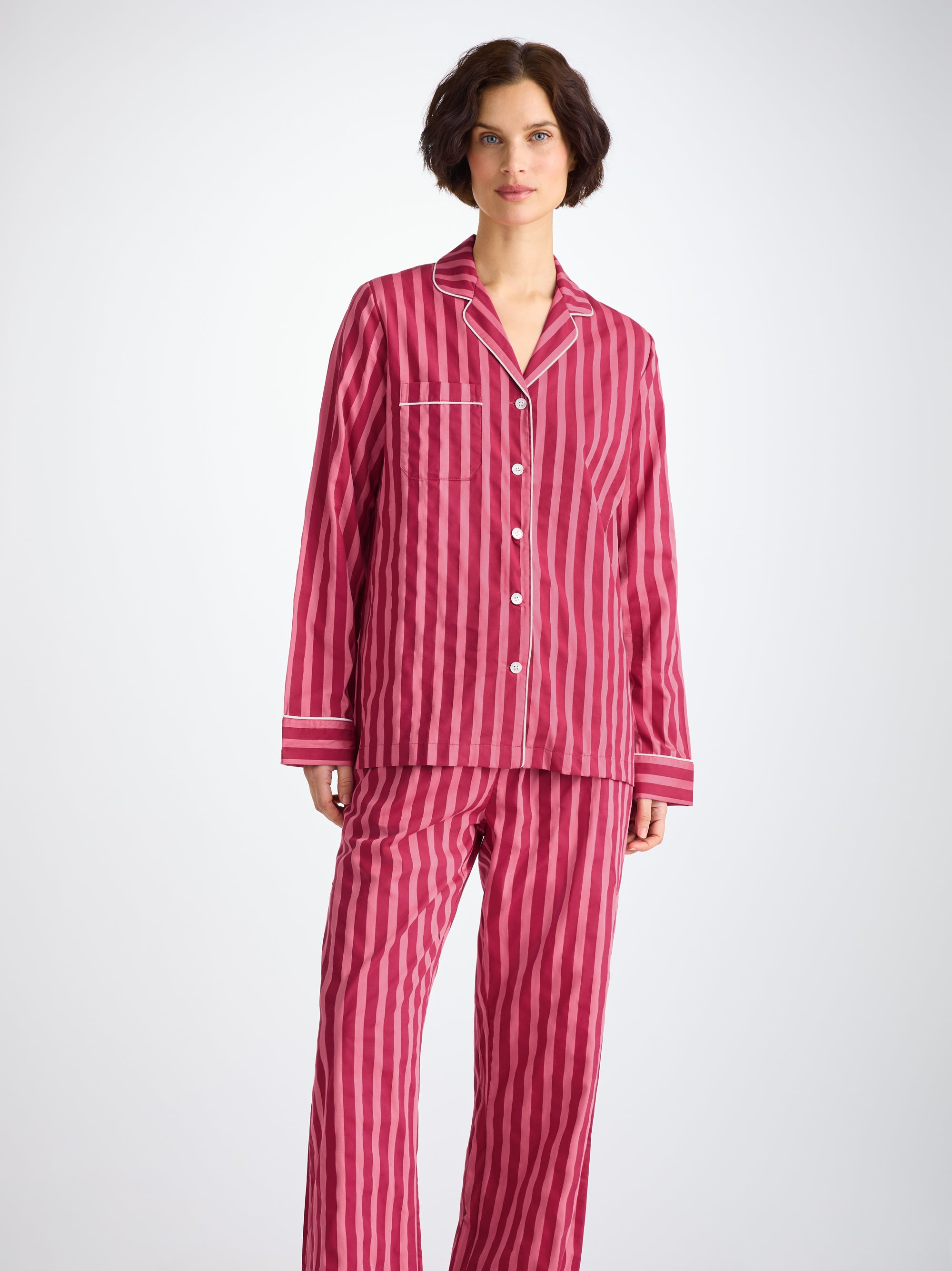 Women's Pajamas Capri 25 Cotton Batiste Pink - 2