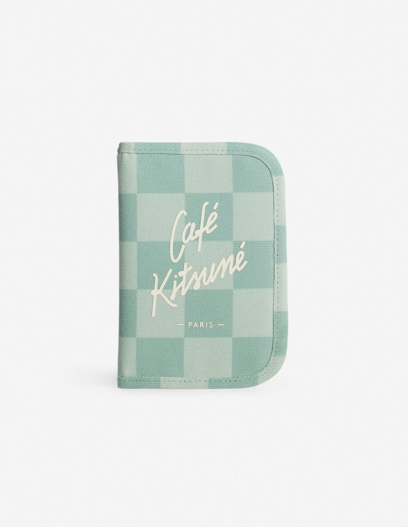 CAFE KITSUNE CHECKERBOARD PASSEPORT HOLDER 1