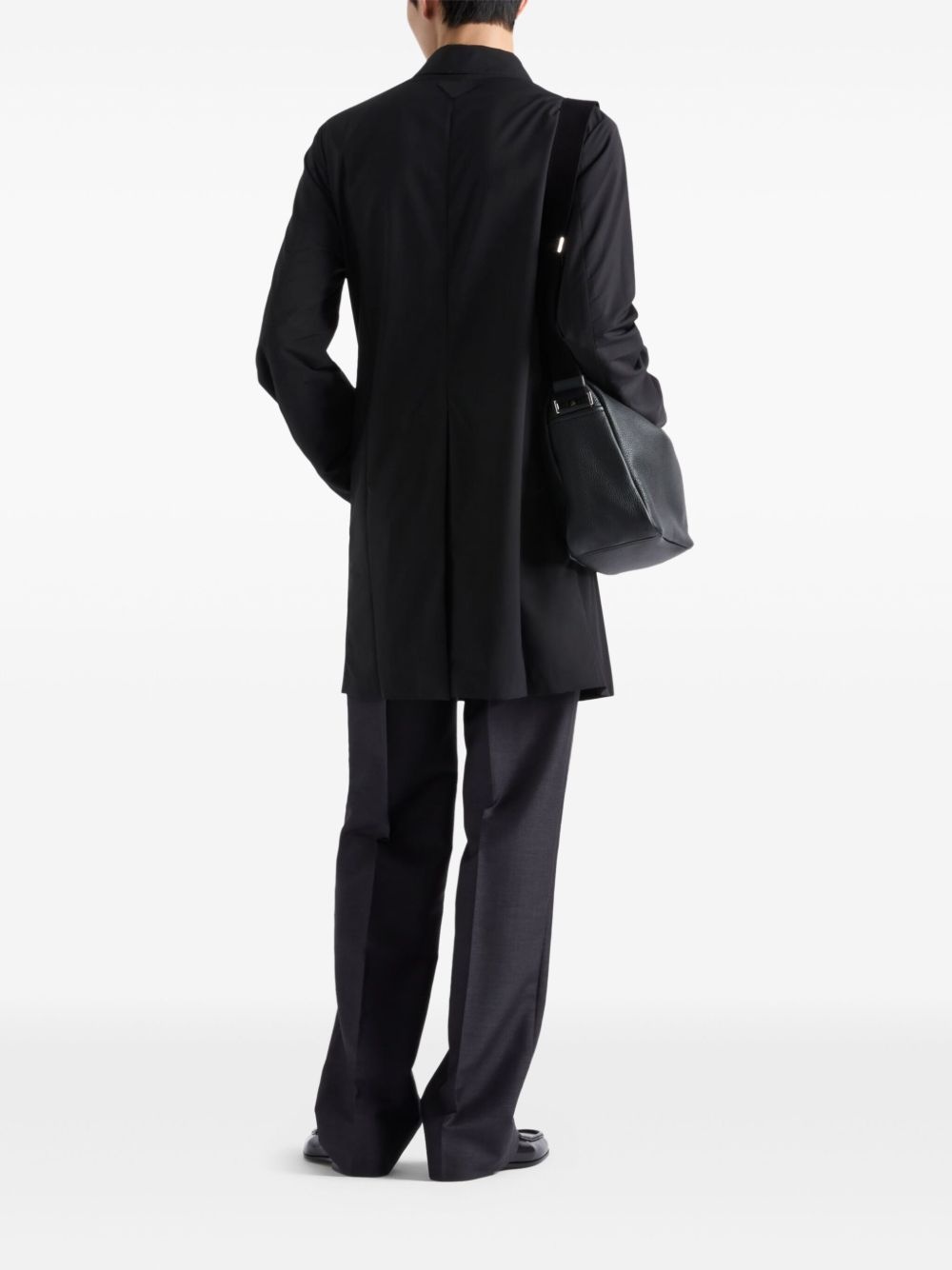 wool single-breasted coat - 3