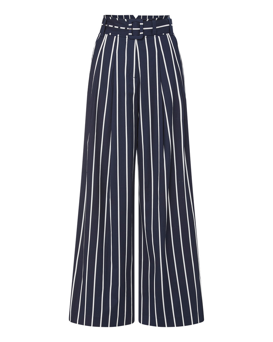 MALIYAH STRIPED WIDE-LEG PANT - 1