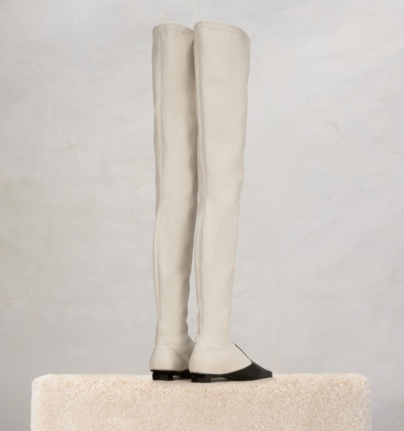 Pointed Toe Flat Over The Knee Boots 4