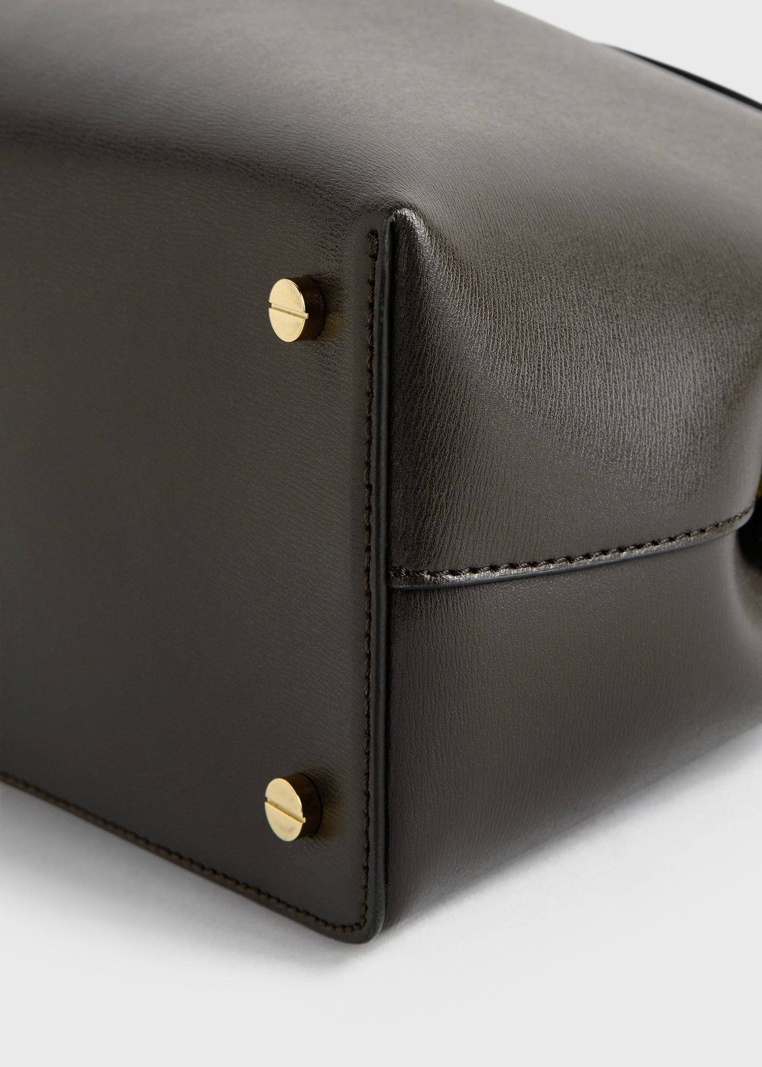 T-Lock leather top handle bark - 6