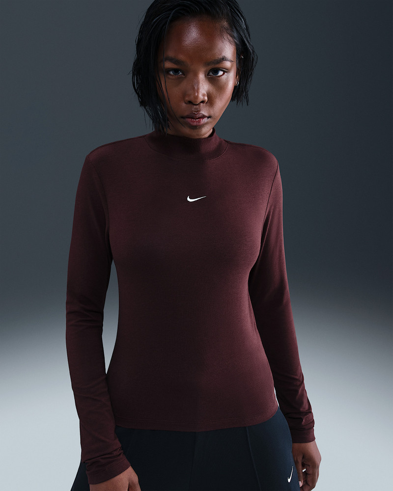 Nike Sportswear Chill Knit Women's Slim Long-Sleeve Mock-Neck T-Shirt 1