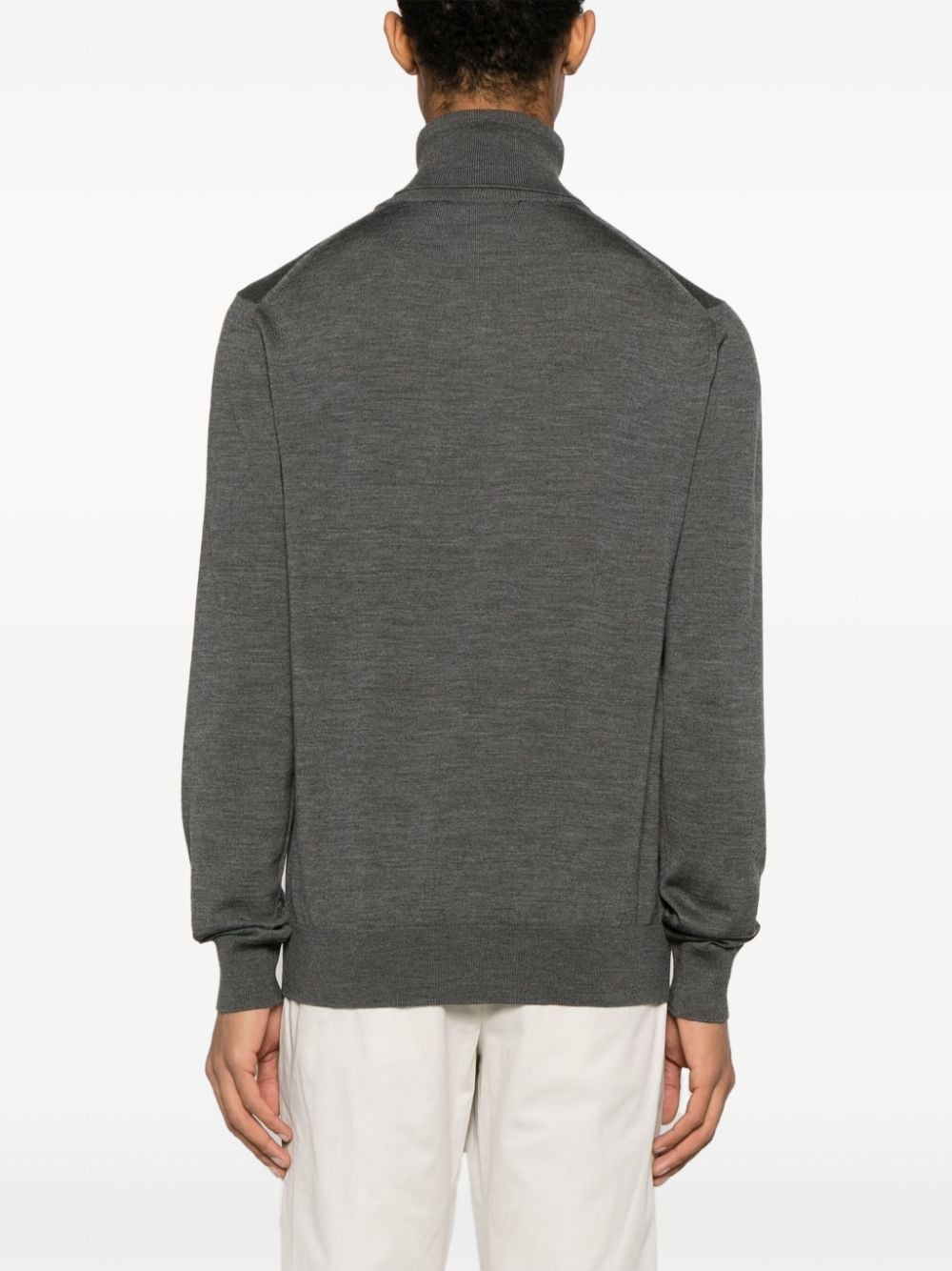 logo-appliquÃ© wool jumper - 4