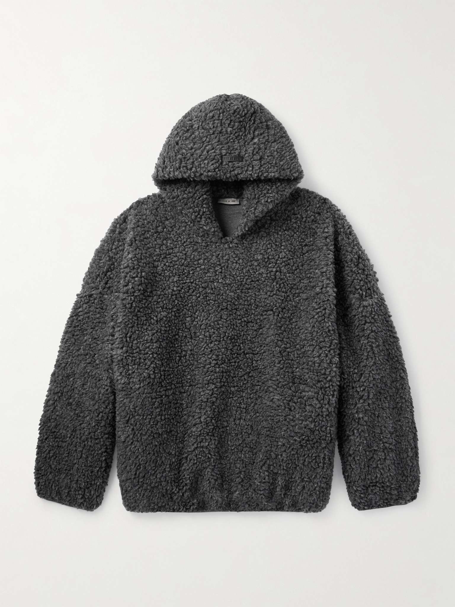 Oversized Wool-Blend Fleece Hoodie - 1