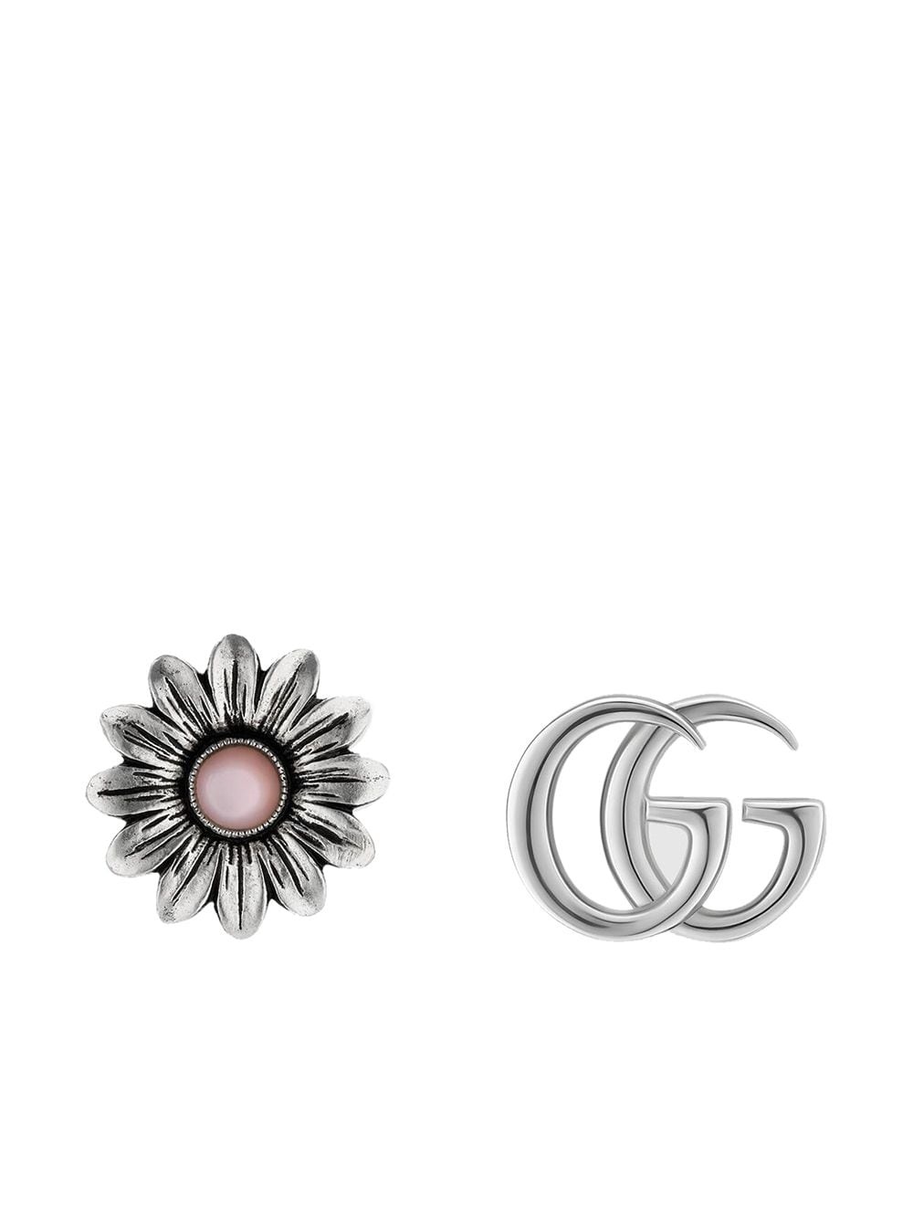 Double G flower stud earrings - 1