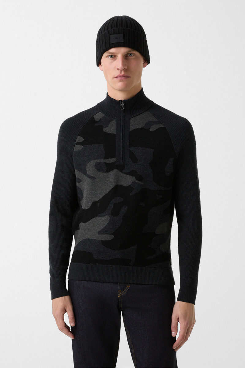 Knitted Troyer Reso in Anthracite/black 2