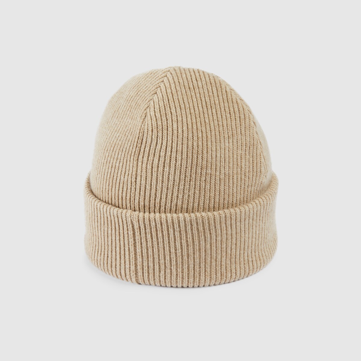 Knit wool hat with patch - 4