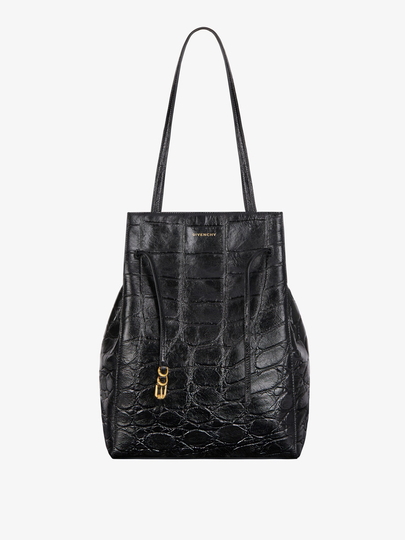 MEDIUM VOYOU TOTE BAG IN CROCODILE EFFECT LEATHER 3