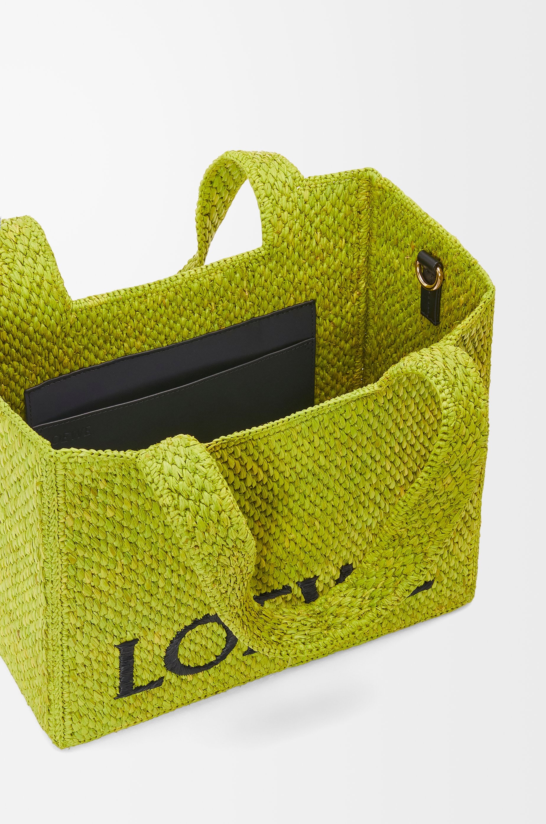Medium LOEWE Font tote in raffia - 8