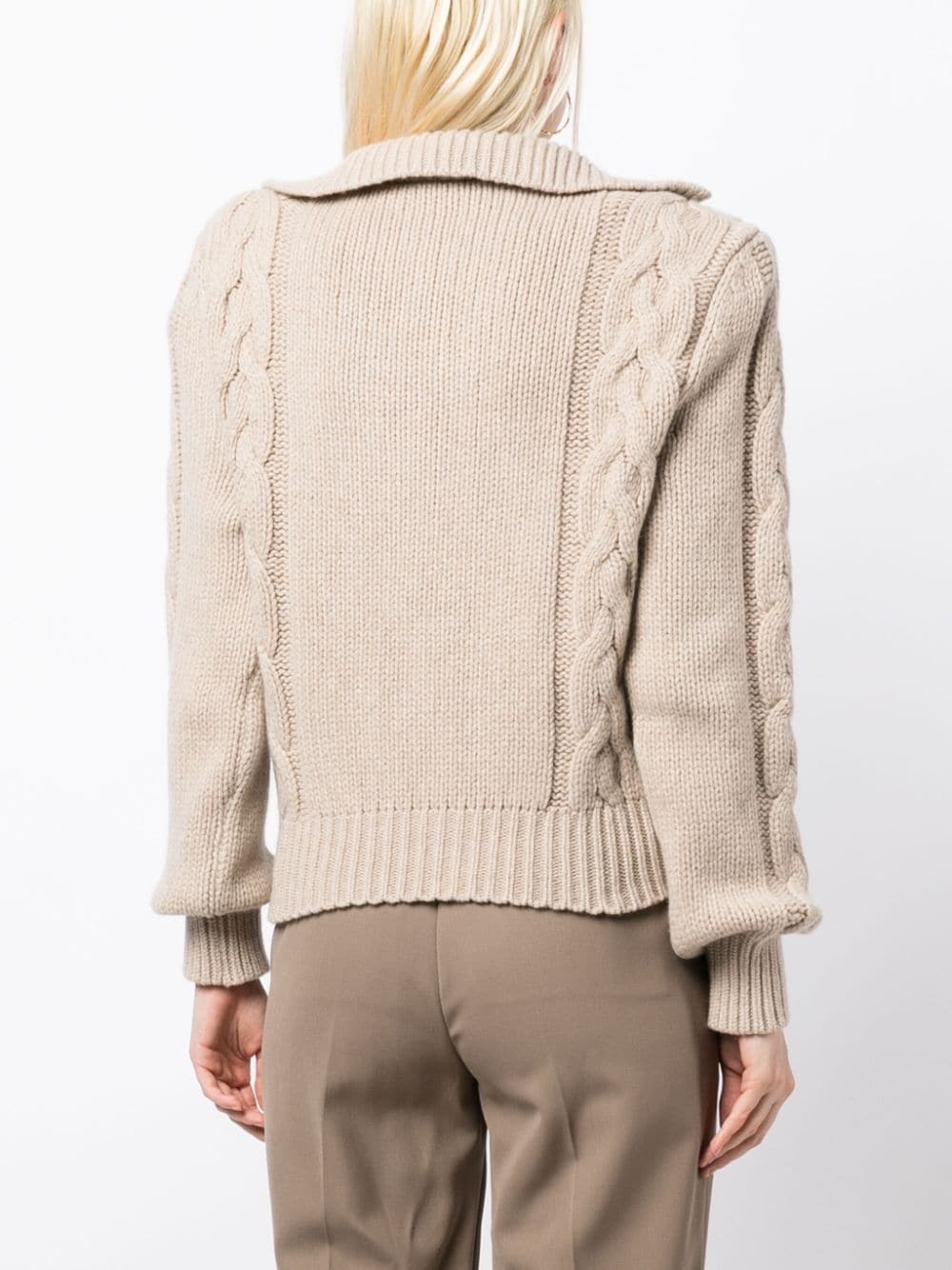 cable-knit cashmere jumper - 4