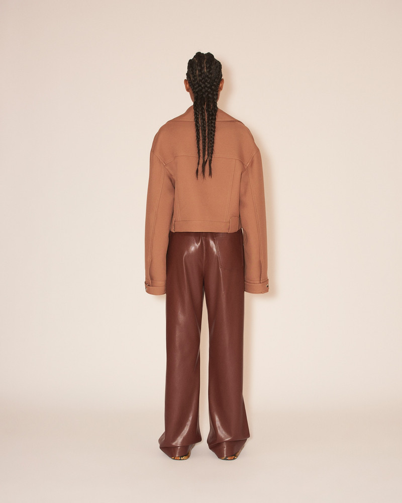 BAMBARI - Slim boxxy denim jacket - Brown 4