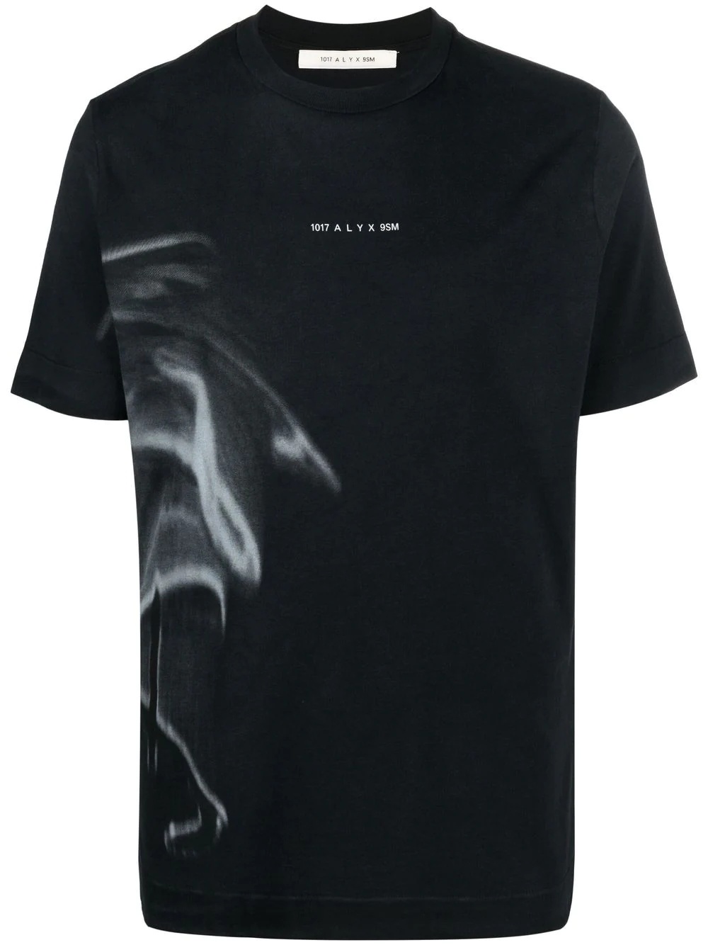 logo smoke cotton T-shirt - 1