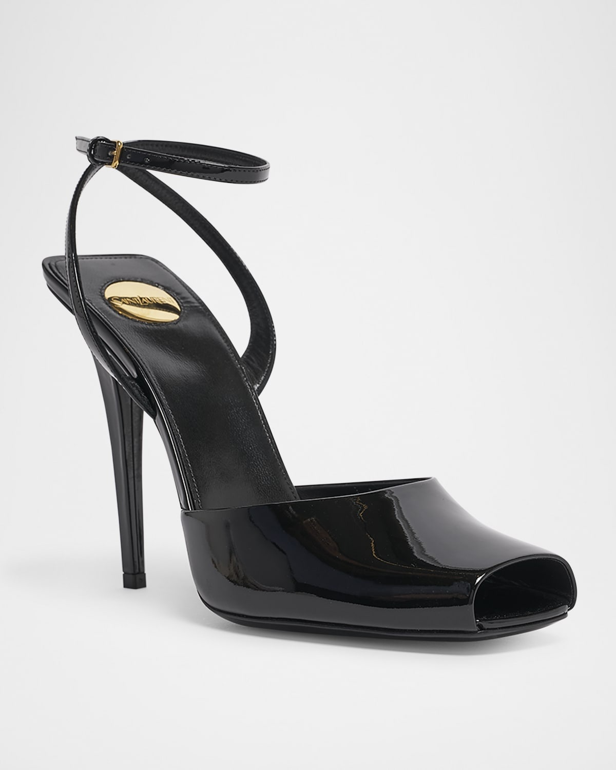 La Scandale Patent Ankle-Strap Sandals - 3