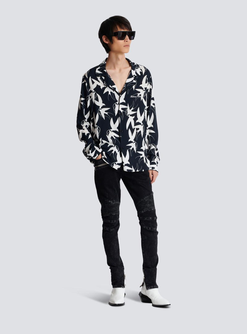 Balmain Loose shirt with Swallow print outlook