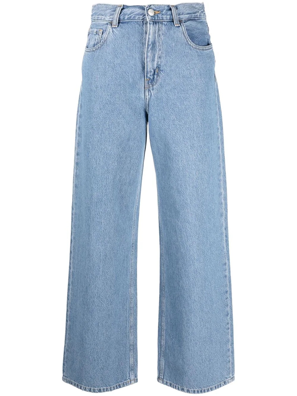 logo-patch straight-leg jeans - 1