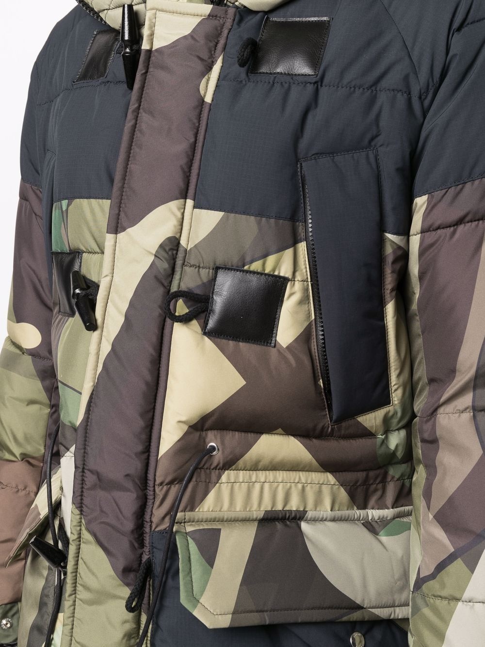 x KAWS camouflage down jacket - 5