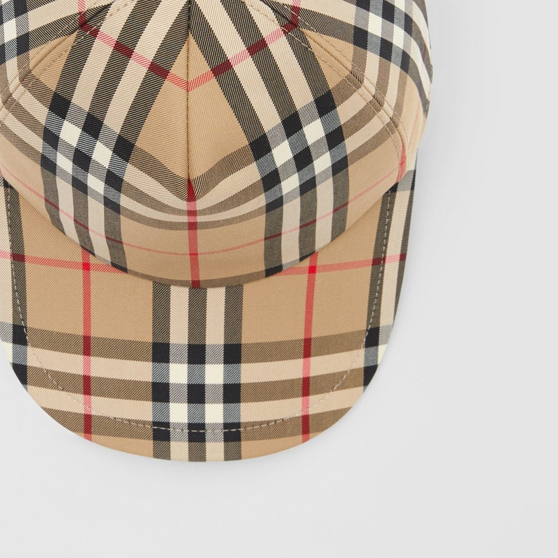 Logo Appliqué Vintage Check Cap 8