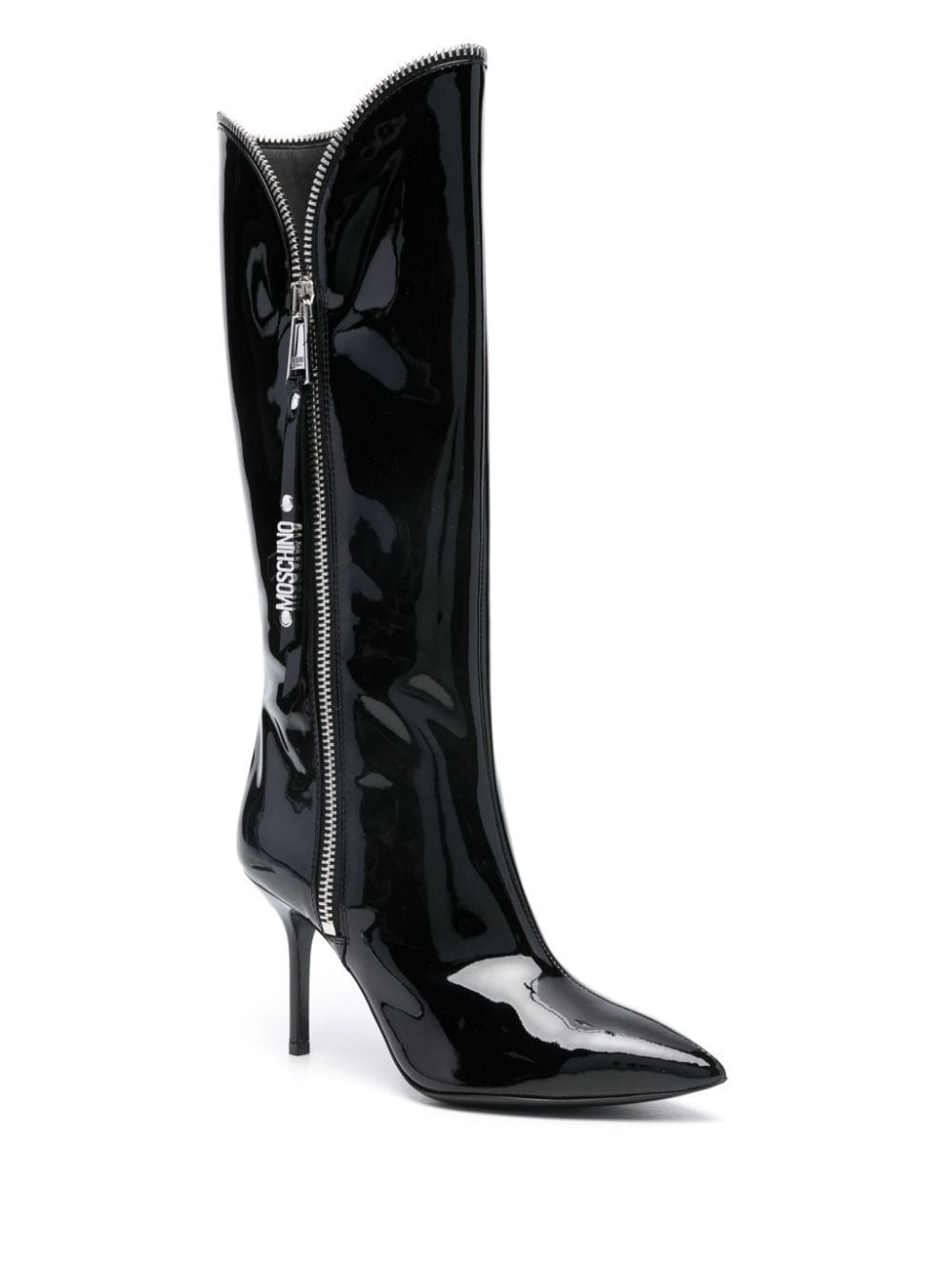 85mm patent-leather boots - 2
