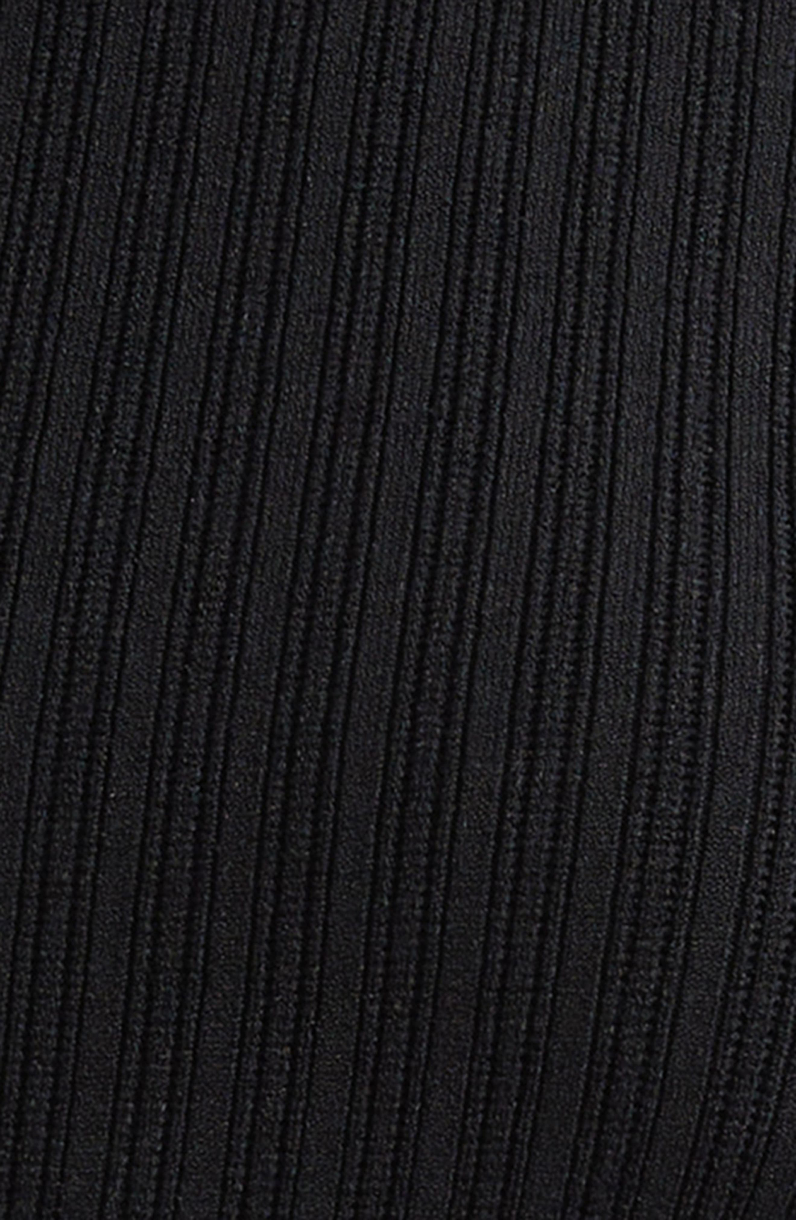 Veronica Beard Elthea Elbow Sleeve Rib Knit Dress in Black at Nordstrom - 6