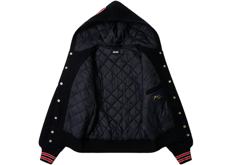 PALACE Palace Hooded Varsity Jacket Navy outlook