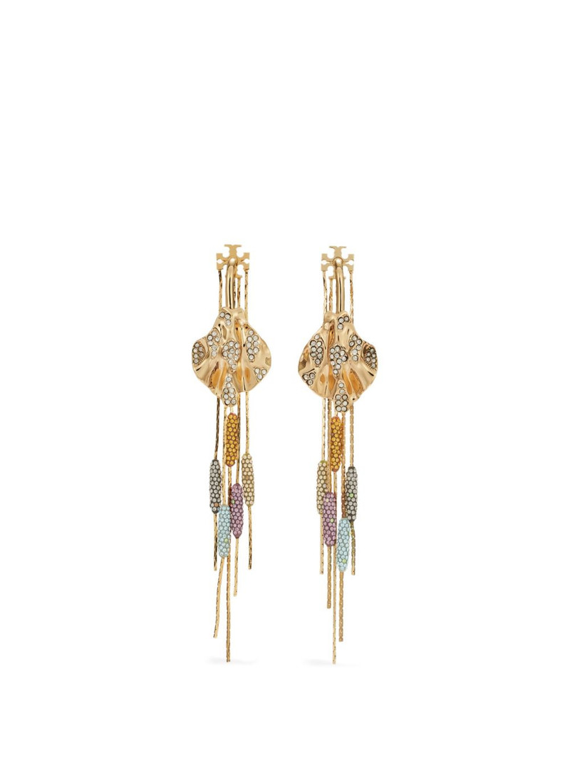 Runway embellished front-backs earrings 1