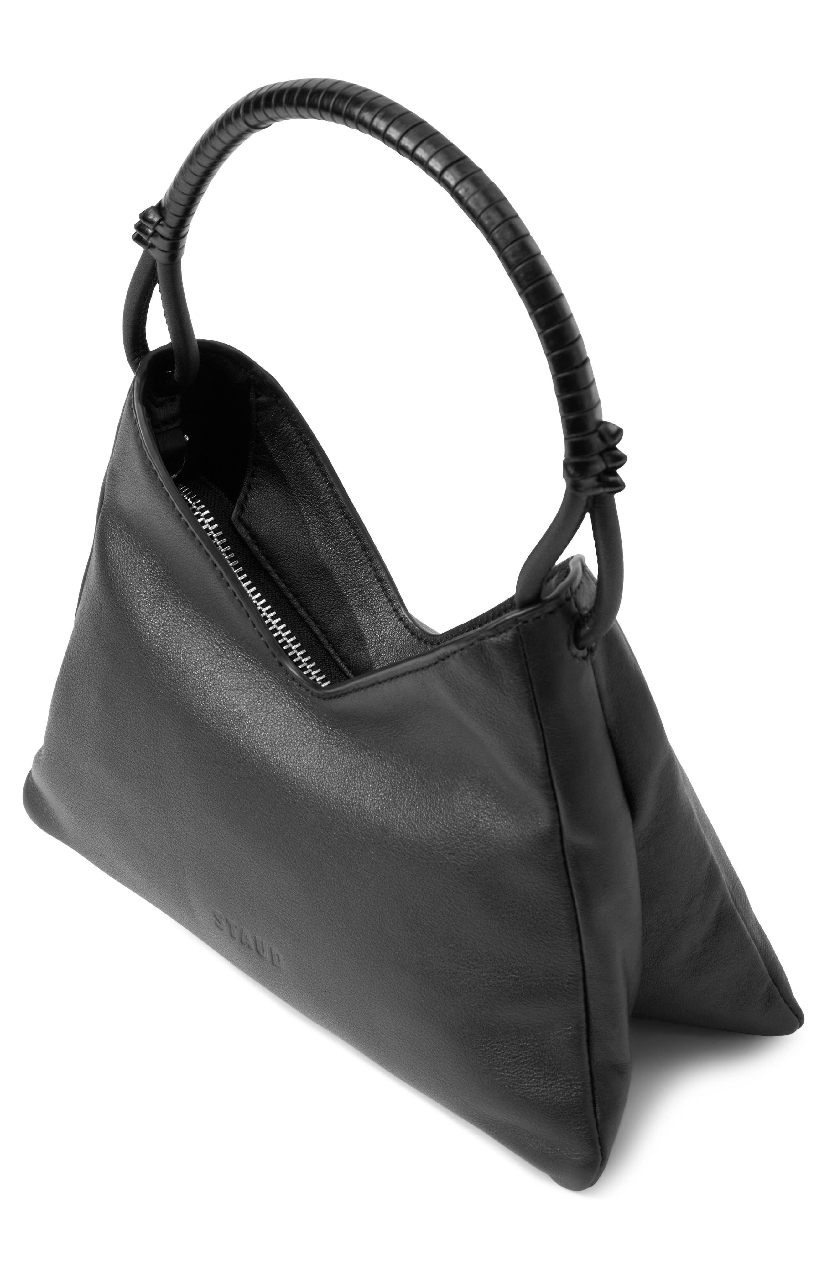 STAUD Valerie Leather Shoulder Bag in Black at Nordstrom - 4