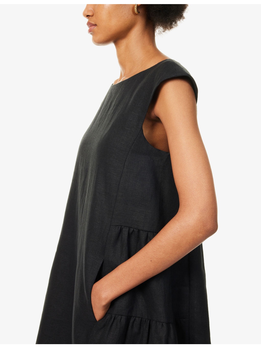 Matilda Flared Linen Mini Dress - 5