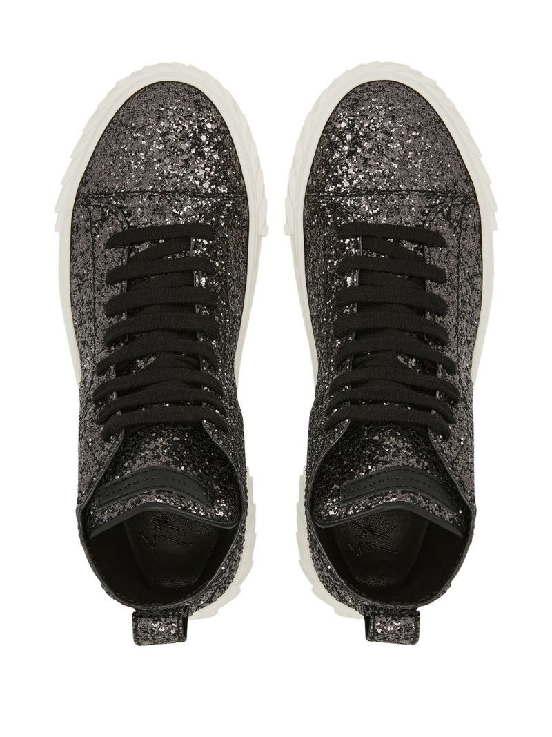 Eco-Blabber glitter high-top sneakers - 4