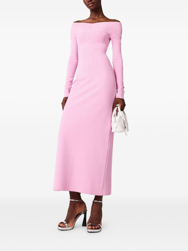 Stella McCartney off-shoulder long-sleeve midi dress outlook