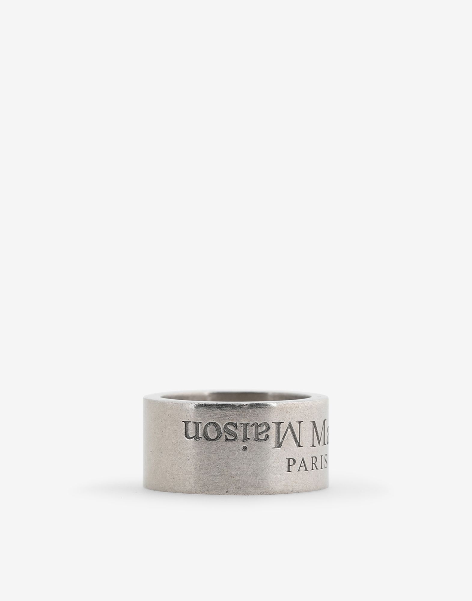 Logo silver wide ring - 2