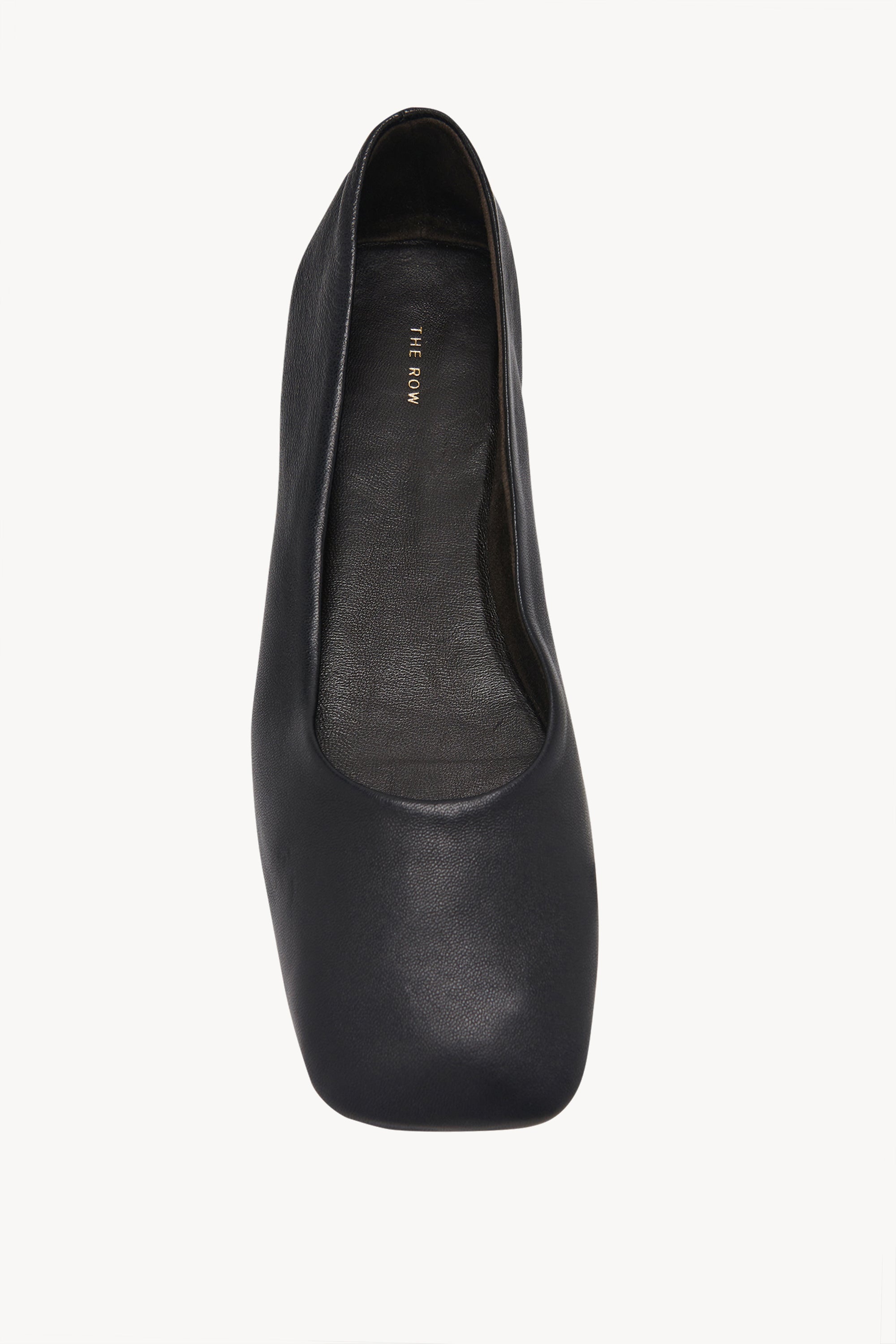 Square Ballet Flat in Leather - 3