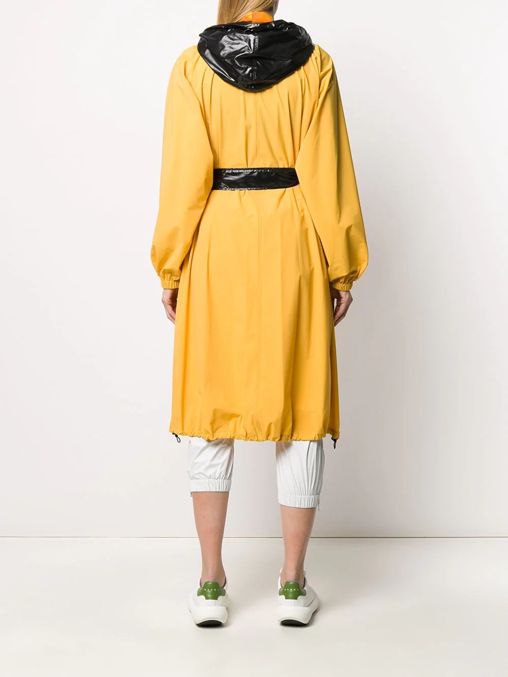 hooded belted raincoat - 4