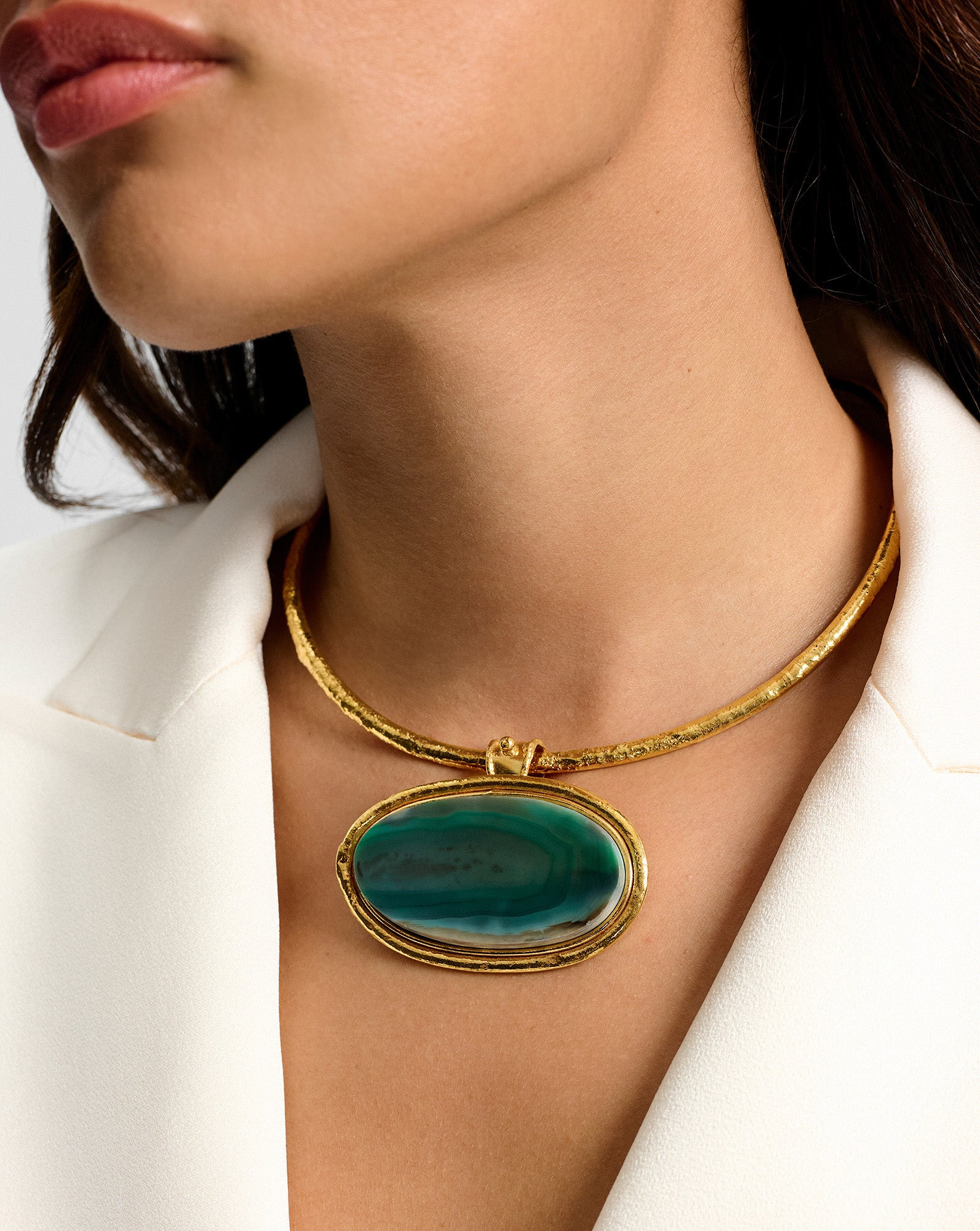 DAKOTA GREEN AGATE NECKLACE - 2