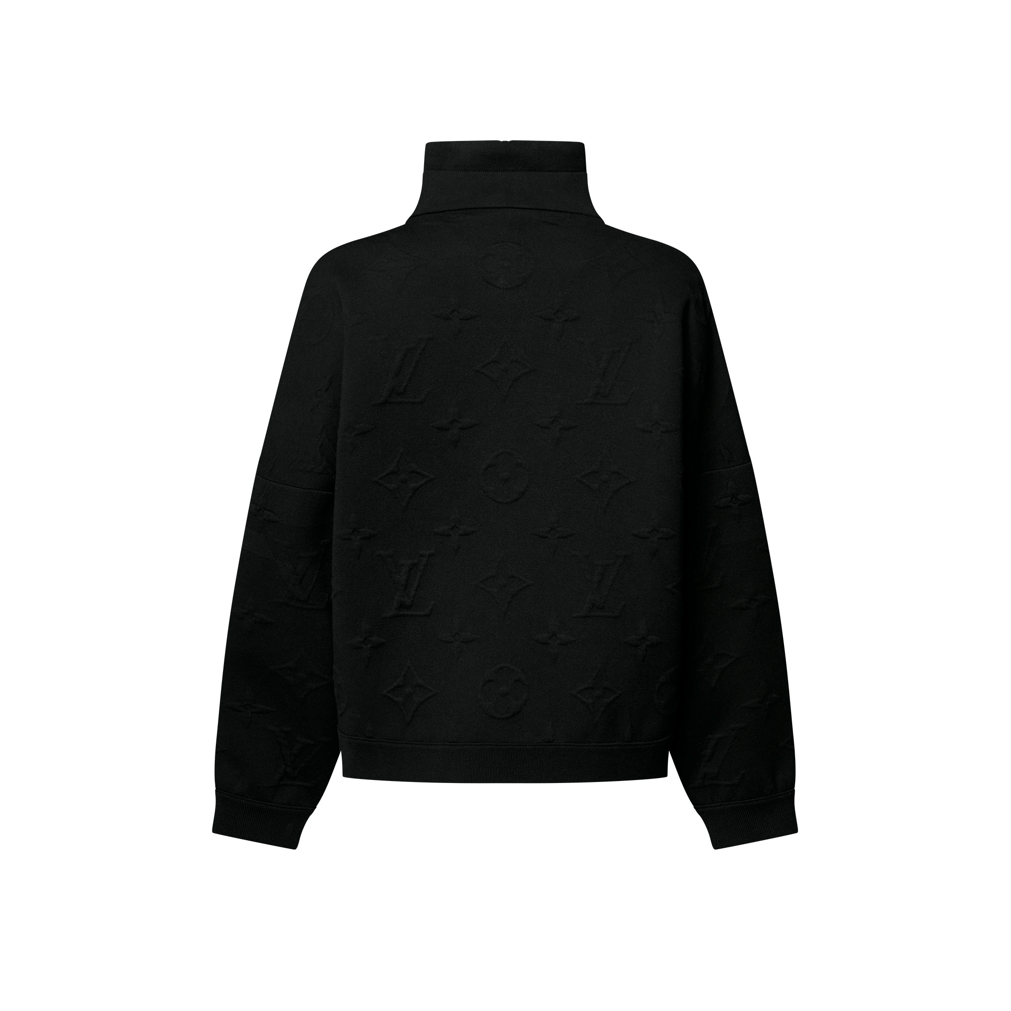Embossed Monogram High Neck Sweater - 3