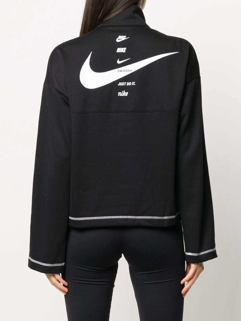 logo print high neck jumper - 4